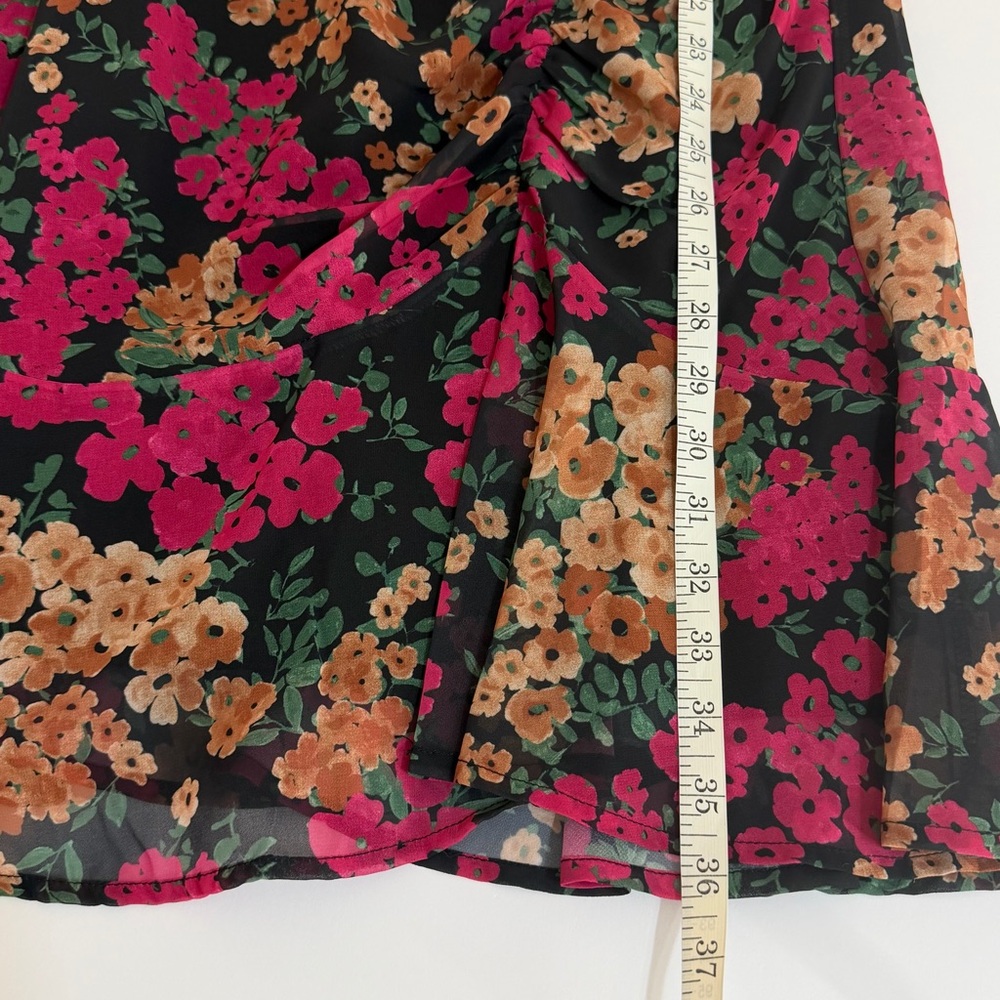 THML Floral Sleeveless Fit & Flare Dress Size Large - Picture 4 of 16